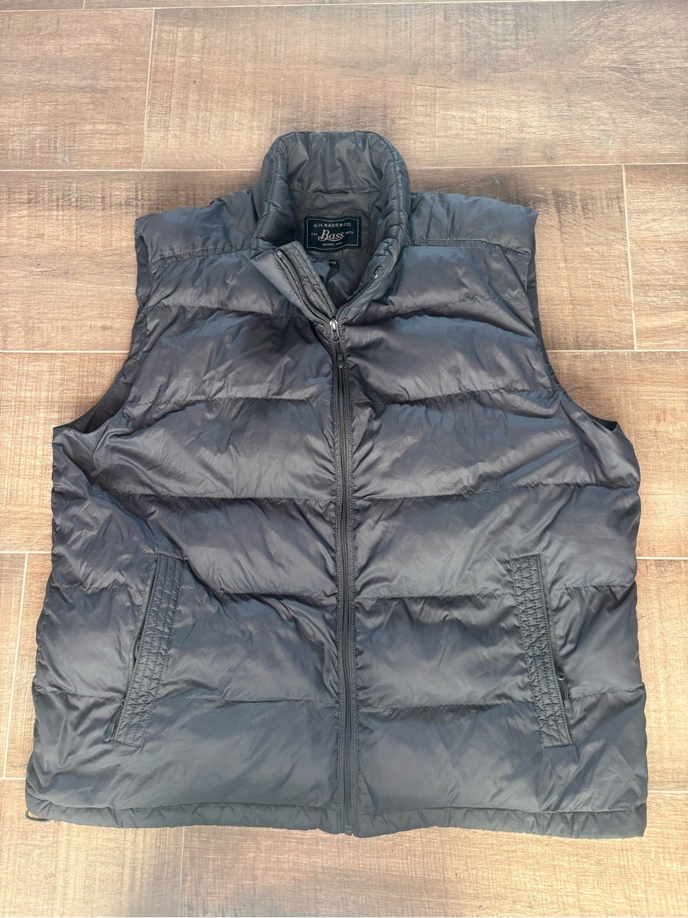 G.H. Bass & Co. Black Quilted Puffer Vest XXL
